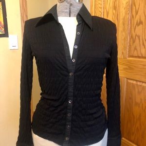 Stretch black blouse